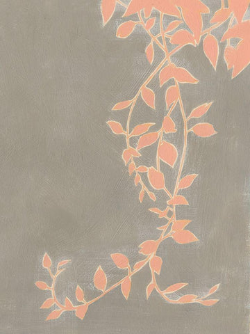 Coral Pothos II White Modern Wood Framed Art Print with Double Matting by Popp, Grace