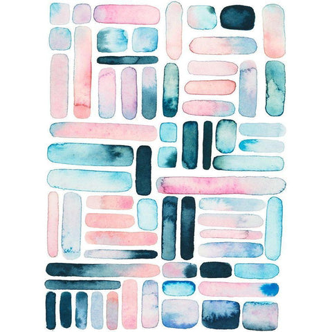 Prisma Puzzle I White Modern Wood Framed Art Print by Popp, Grace