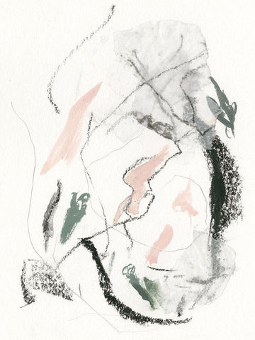 Unravel II White Modern Wood Framed Art Print with Double Matting by Borges, Victoria