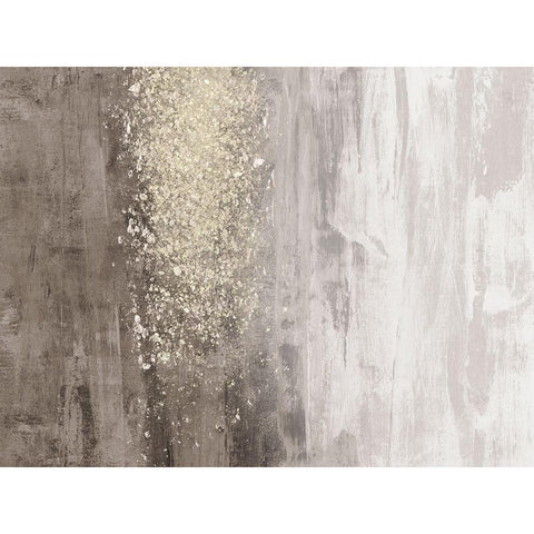 Glitter Rain II Black Modern Wood Framed Art Print with Double Matting by Goldberger, Jennifer