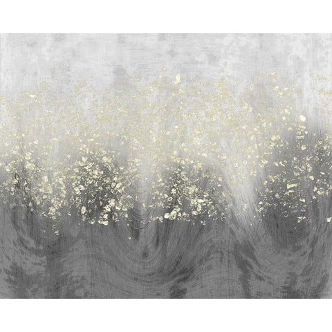 Glitter Swirl I White Modern Wood Framed Art Print by Goldberger, Jennifer