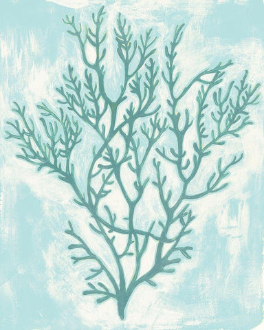 Living Teal II Black Ornate Wood Framed Art Print with Double Matting by Popp, Grace