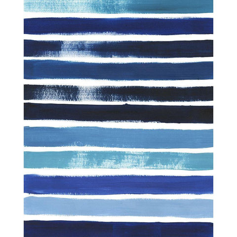 Cobalt Strokes II Gold Ornate Wood Framed Art Print with Double Matting by Popp, Grace