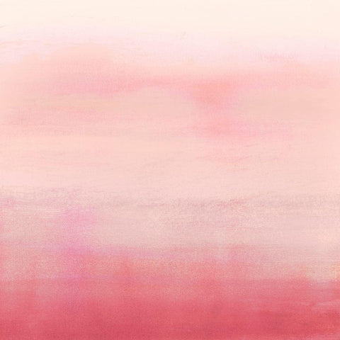 Apricot Ombre II White Modern Wood Framed Art Print with Double Matting by Borges, Victoria