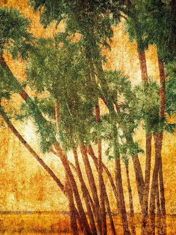 Grunge Beach III White Modern Wood Framed Art Print with Double Matting by Nall, Skip