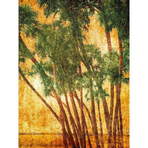 Grunge Beach III Gold Ornate Wood Framed Art Print with Double Matting by Nall, Skip