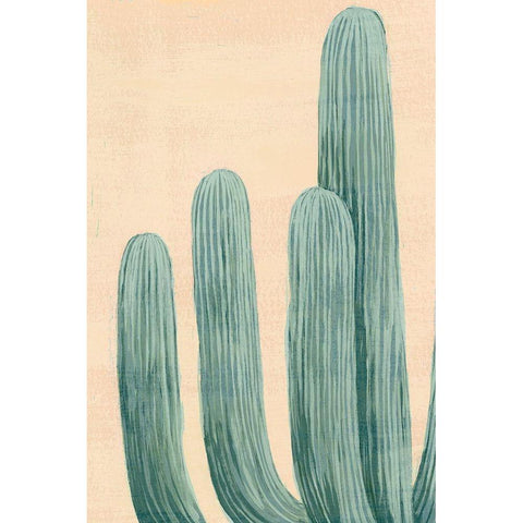 Dusty Cacti I Black Modern Wood Framed Art Print with Double Matting by Popp, Grace