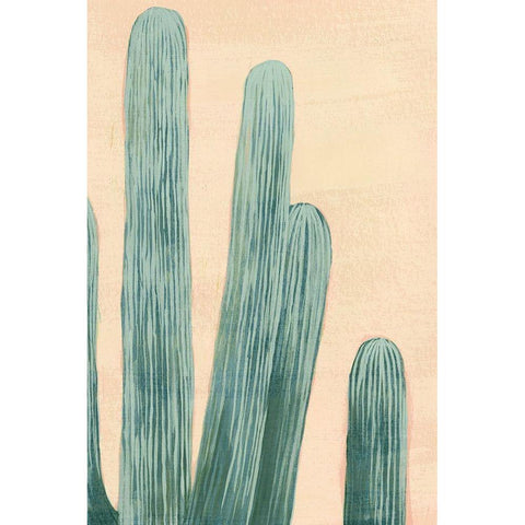 Dusty Cacti II White Modern Wood Framed Art Print by Popp, Grace