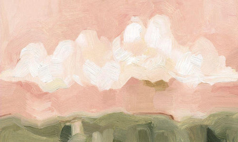 Pink Haze Sunset II White Modern Wood Framed Art Print with Double Matting by Scarvey, Emma