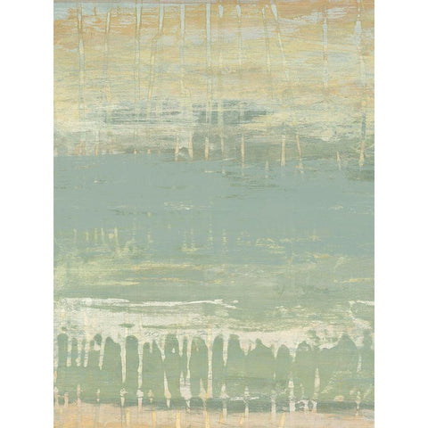 Muted Horizon II Black Modern Wood Framed Art Print with Double Matting by Goldberger, Jennifer