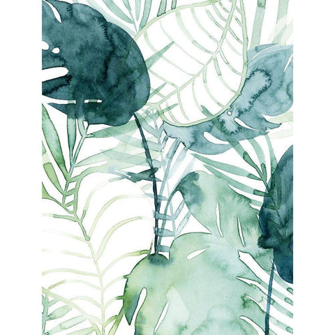 Palm Pieces II Black Modern Wood Framed Art Print by Popp, Grace