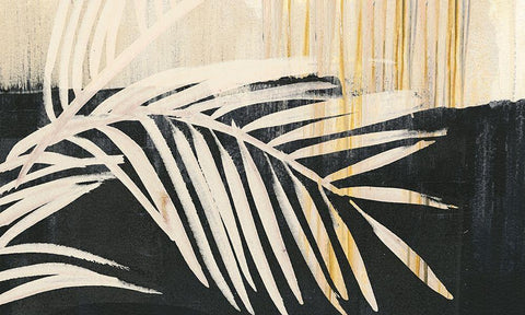 Golden Raffia I White Modern Wood Framed Art Print with Double Matting by Parker, Jennifer Paxton