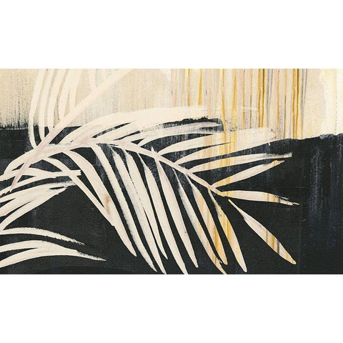 Golden Raffia I Black Modern Wood Framed Art Print with Double Matting by Parker, Jennifer Paxton