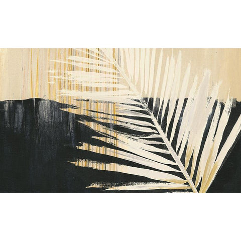 Golden Raffia II White Modern Wood Framed Art Print by Parker, Jennifer Paxton