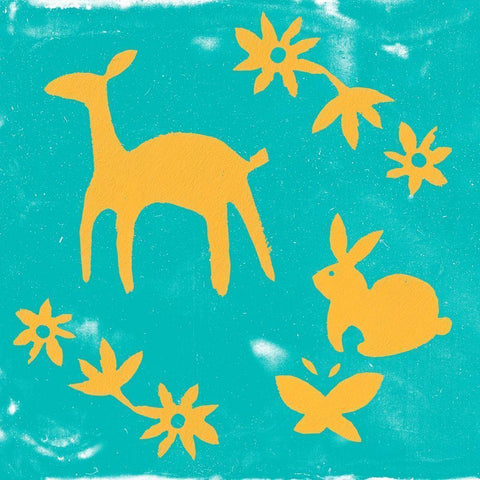 Otomi Tile II Gold Ornate Wood Framed Art Print with Double Matting by Studio W