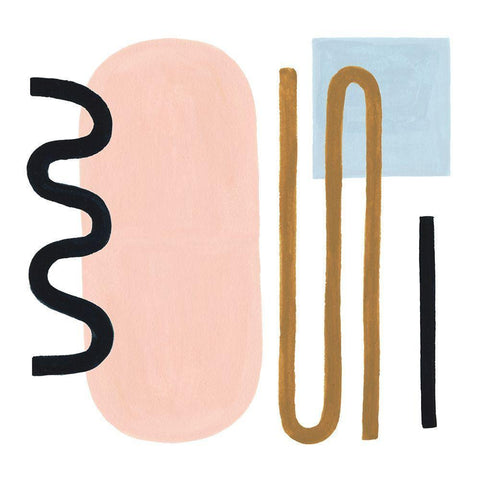 Informal Formation I Black Modern Wood Framed Art Print with Double Matting by Popp, Grace