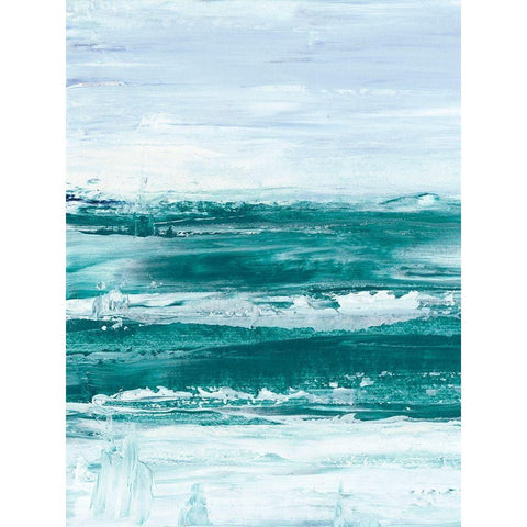 Choppy Waters I White Modern Wood Framed Art Print by Harper, Ethan