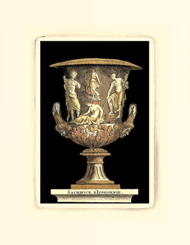 Renaissance Vase I White Modern Wood Framed Art Print with Double Matting by Vision Studio