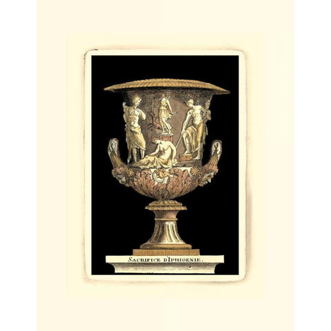 Renaissance Vase I Black Modern Wood Framed Art Print by Vision Studio