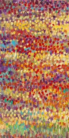 Tulips in Bloom I Black Ornate Wood Framed Art Print with Double Matting by OToole, Tim