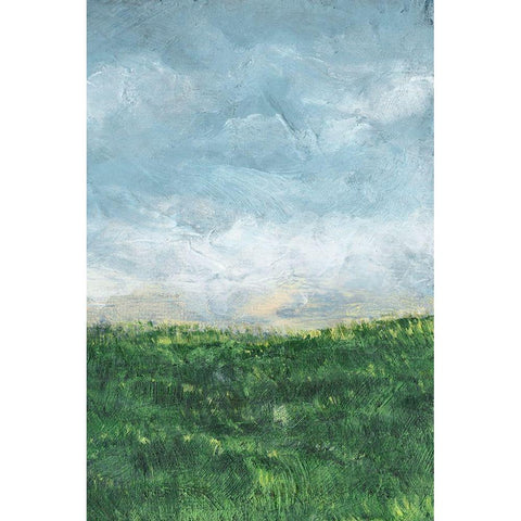 Verdant Fields II Black Modern Wood Framed Art Print by Chandler, Sharon