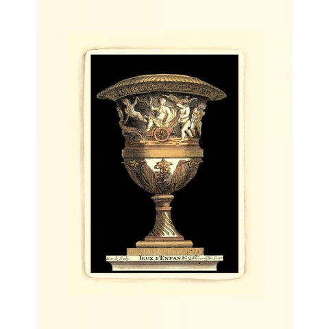 Renaissance Vase III Black Modern Wood Framed Art Print by Vision Studio