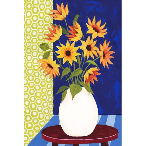 Flowers for Friday I White Modern Wood Framed Art Print by Popp, Grace