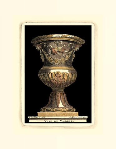 Renaissance Vase IV Black Ornate Wood Framed Art Print with Double Matting by Vision Studio