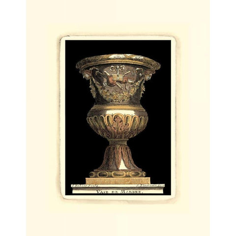 Renaissance Vase IV Black Modern Wood Framed Art Print by Vision Studio
