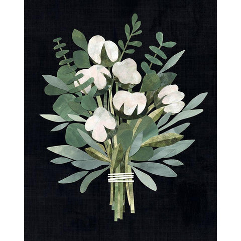 Cut Paper Bouquet II Gold Ornate Wood Framed Art Print with Double Matting by Borges, Victoria