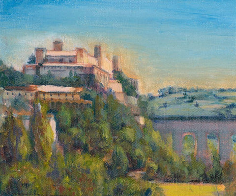 Nostalgic Tuscany II Black Ornate Wood Framed Art Print with Double Matting by Iafrate, Sandra