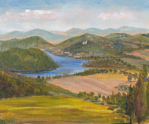 Nostalgic Tuscany III White Modern Wood Framed Art Print with Double Matting by Iafrate, Sandra