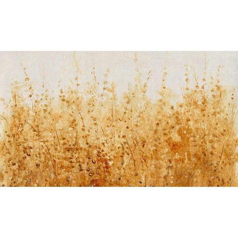 Ochre Fields I Black Modern Wood Framed Art Print with Double Matting by OToole, Tim