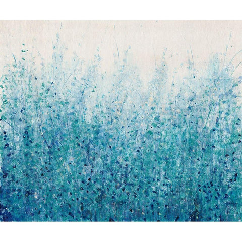 Misty Blues II White Modern Wood Framed Art Print by OToole, Tim