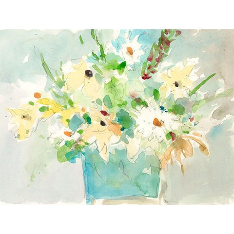 Garden Inspiration II Black Modern Wood Framed Art Print with Double Matting by Dixon, Samuel