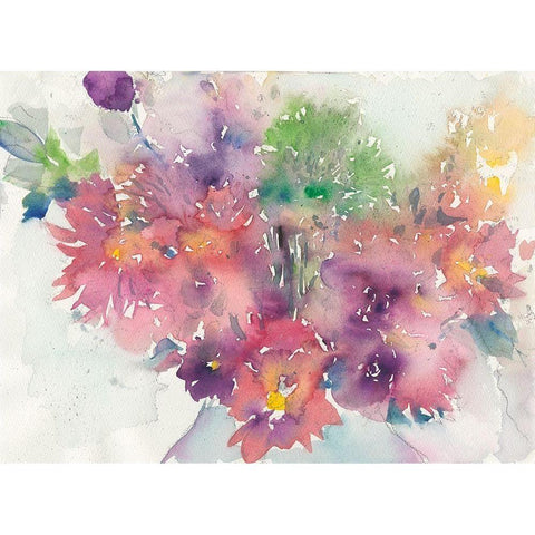 The Arrangement White Modern Wood Framed Art Print by Dixon, Samuel