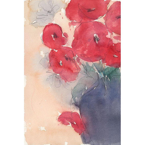 Pop of Red I Black Modern Wood Framed Art Print with Double Matting by Dixon, Samuel