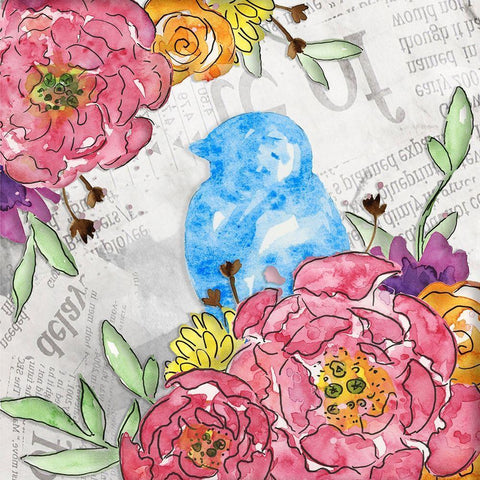 Bloom and Fly III White Modern Wood Framed Art Print by McGuire, Catherine