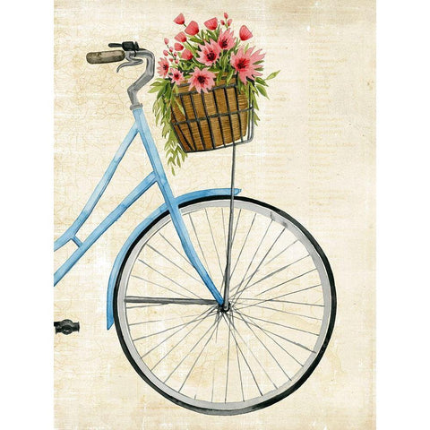 Courier Fleur II White Modern Wood Framed Art Print by Popp, Grace