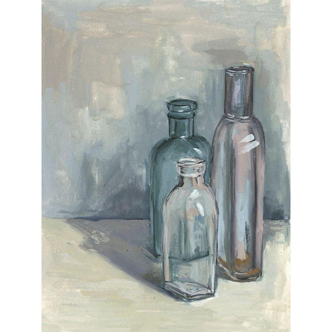 Still Life with Bottles II Black Modern Wood Framed Art Print with Double Matting by Wang, Melissa