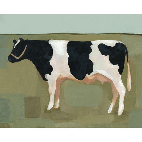 Bovine Portrait II Black Modern Wood Framed Art Print by Scarvey, Emma