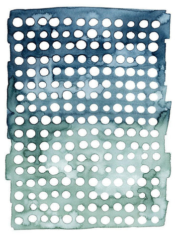 Morse Dots II White Modern Wood Framed Art Print with Double Matting by Popp, Grace