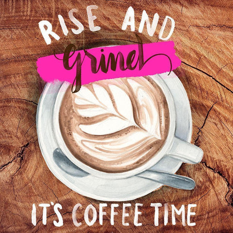 Rise and Grind II Black Modern Wood Framed Art Print with Double Matting by Parker, Jennifer Paxton