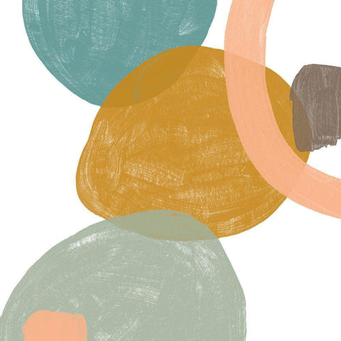 Platelet I White Modern Wood Framed Art Print by Vess, June Erica