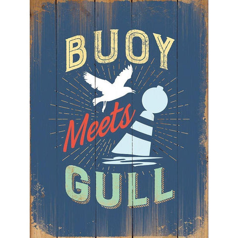 Punny Coastal IV Gold Ornate Wood Framed Art Print with Double Matting by Brando, J.J.