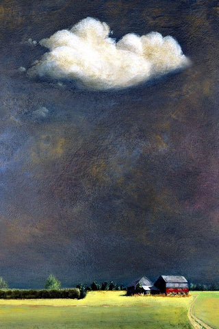 Four Corners White Modern Wood Framed Art Print with Double Matting by Romm, Steven