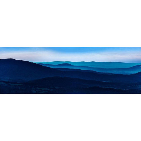 Misty Mountains I Black Modern Wood Framed Art Print with Double Matting by McLoughlin, James
