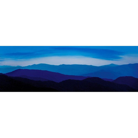 Misty Mountains IV White Modern Wood Framed Art Print by McLoughlin, James