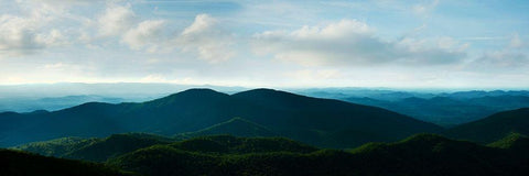 Misty Mountains V White Modern Wood Framed Art Print with Double Matting by McLoughlin, James