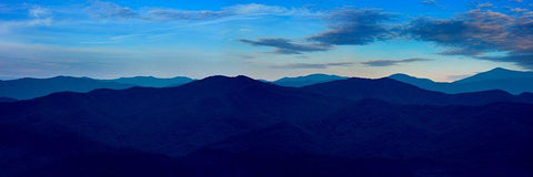 Misty Mountains VII White Modern Wood Framed Art Print with Double Matting by McLoughlin, James